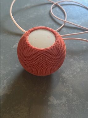 Portable Coral Fabric Bluetooth Speaker - Compact Round Design
